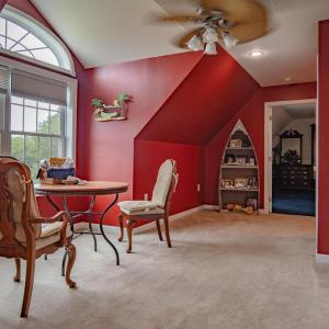 Upstairs entertainment area