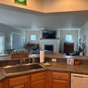Kitchen view to living room