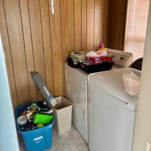 half bath and utility laundry room