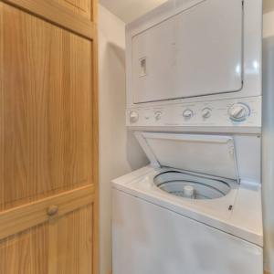 Stackable Washer & Dryer on Bedroom Level.