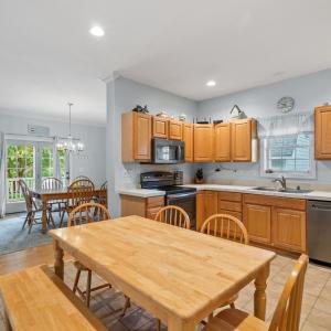 Kitchen into dining area