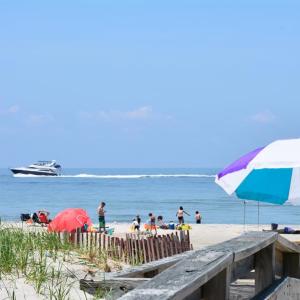 Boating channel off public beach