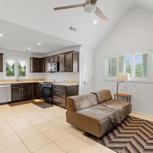 Third floor kitchen and living
