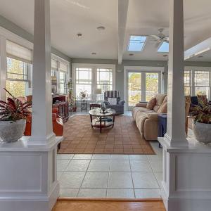 Dining room looking into the den