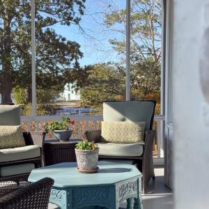 Harbor views from the screen porch