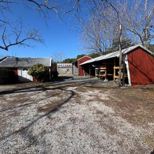 Workshop and equipment sheds.