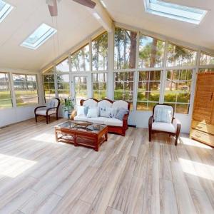 sunroom with supplemental heat