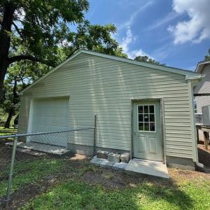 rear of detached garage