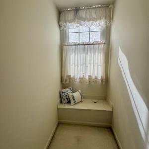 Window seat with storage bench.