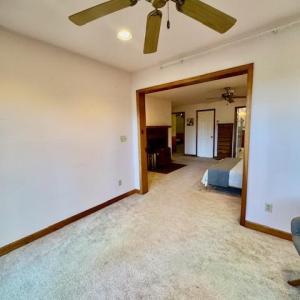 looking from sunroom area to primary bedroom