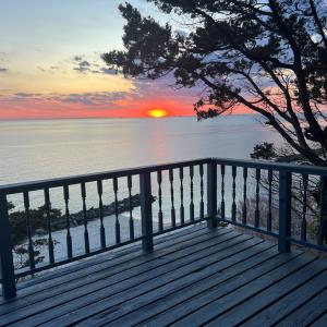 Terrace overlooking bay