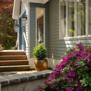 Side view of front door