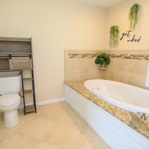 Primary bath with large jetted tub