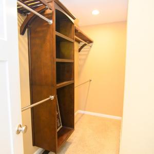 walkin closet in primary bedroom