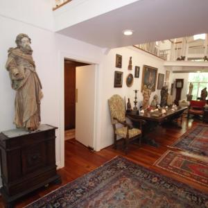 Living room. , The formal dining room is to the left