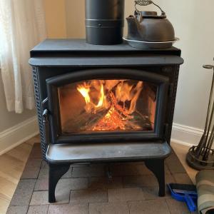 Wood Stove Burning