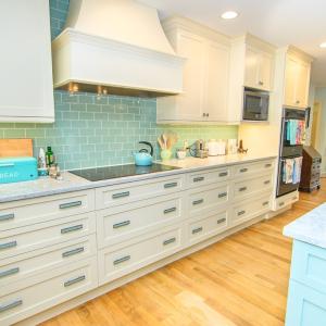 Custom Kitchen- glass tile backsplash