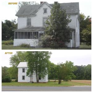 before and after started renovation