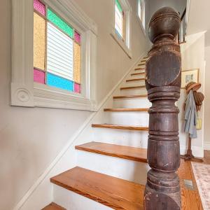 Stairway Stained Glass Window