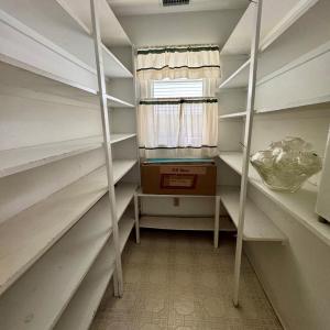 Walk in pantry off of laundry room