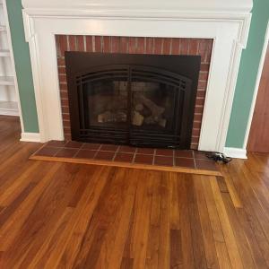 Fire place with gas log