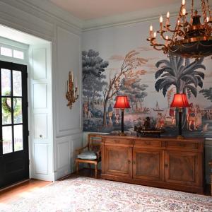 Foyer entrance and mural