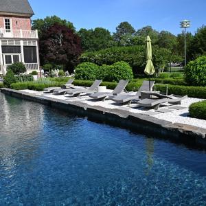 Poolside sun patio
