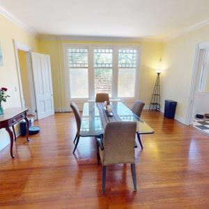 Large dining room for entertainment.