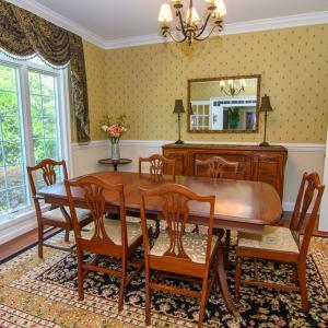Dining Room, Added Features crown molding and chair rail and french doors from the foyer