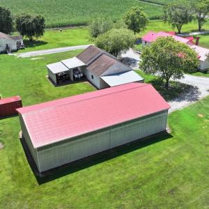 Rear View of 40x80x16 pole barn