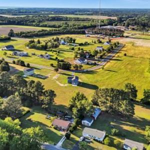 Aerial of neighborhood where home is located.