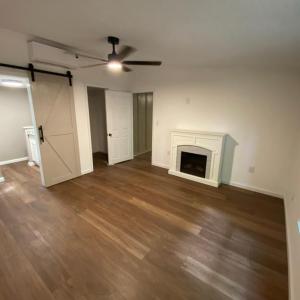 master bedroom with fireplace