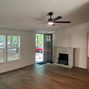 Living room with fireplace