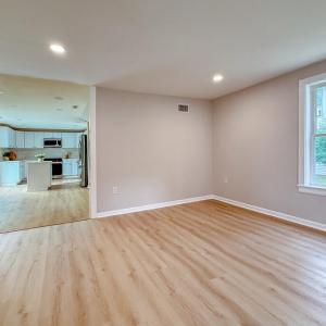 Family room that looks into Kitchen