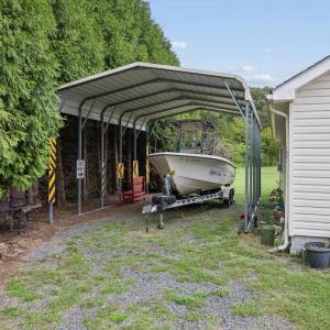 Covered storage for a boat or RV