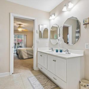 Primary bathroom double sinks