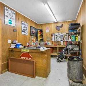 Detached garage workshop area