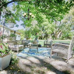 Sitting area under tree