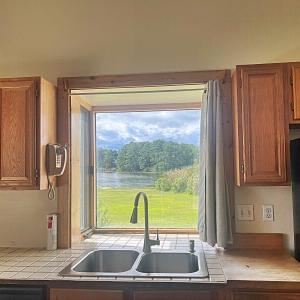 Kitchen with views
