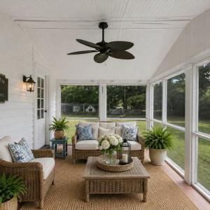 Screened Porch - Staged Virtually