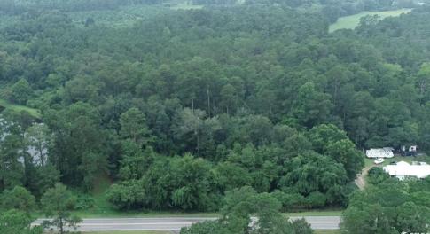 Aerial view of property's location featuring a hea