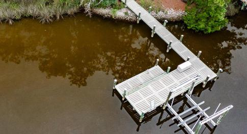 Dock with Boat Hoist