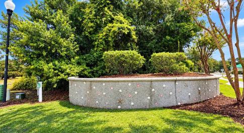 Sunny Shell-Decorated Garden Entrance
