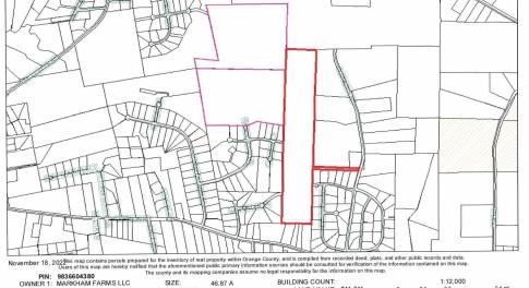 Outlined 3 parcels