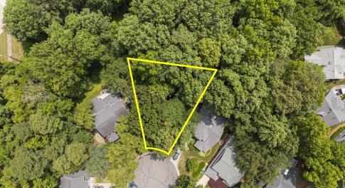 16 Marchmont - aerial with lines