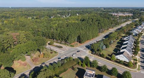 Aerial Corner view of Land