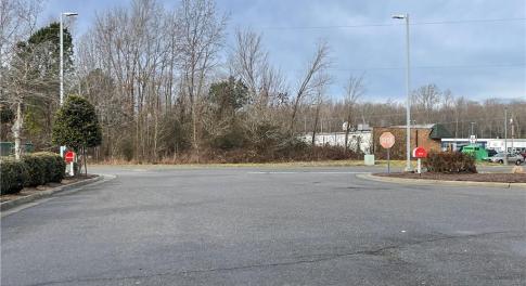 Entrance to property across from the Wawa entrance