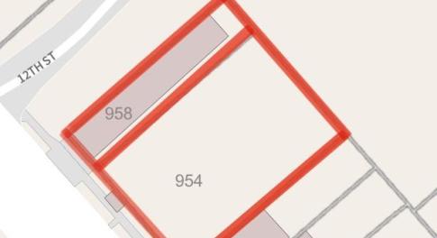 Map of 954 & 958 Ivy Ave