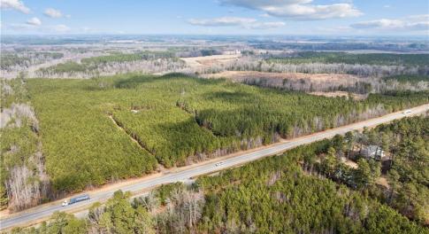 The 165 acres has road frontage on 2 roads.