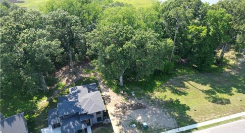 Lot 187 is to the right of the house